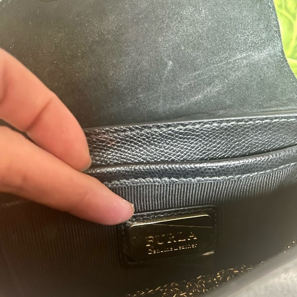 Furla Metropolis Mini Cross-body Bag | textured leather gold-tone chain strap - Picture 7 of 13